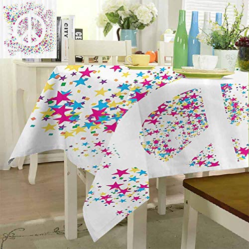 KaMiao Rectangle tablecloths Peace Icon Idealism Politics Sixties ...