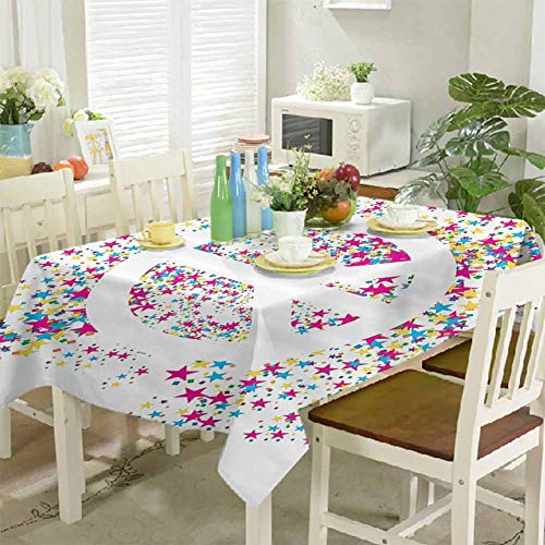 KaMiao Rectangle tablecloths Peace Icon Idealism Politics Sixties ...