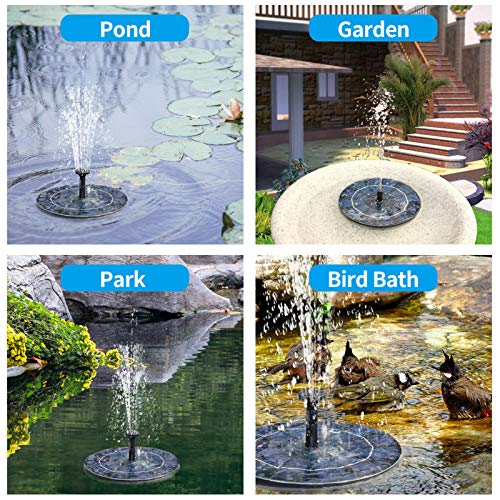 All Day OperationSolar Bird Bath Fountain Pump, Can Work on Clou...