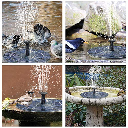 All Day OperationSolar Bird Bath Fountain Pump, Can Work on Clou...