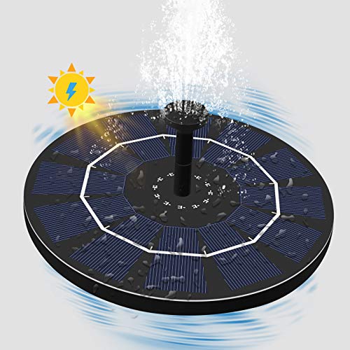 All Day OperationSolar Bird Bath Fountain Pump, Can Work on Clou...