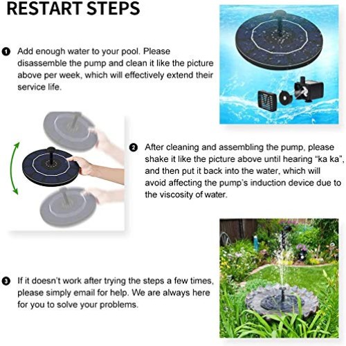 Solar Bird Bath Fountain Pump, Upgraded Solar Fountain Pump with 4...