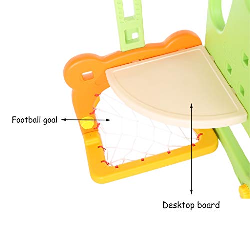 kangti 5 in 1 Toddler Slide Swing and Basketball Football Baseball...