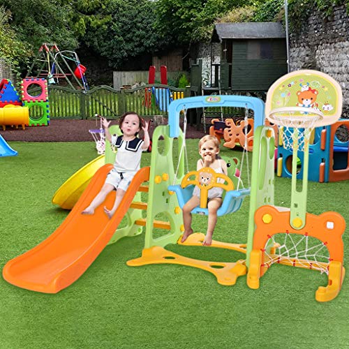 kangti 5 in 1 Toddler Slide Swing and Basketball Football Baseball...