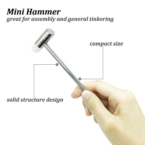 Dual Head Small Hammer, 6-1/3in Length, Smooth Grip, Double face J...