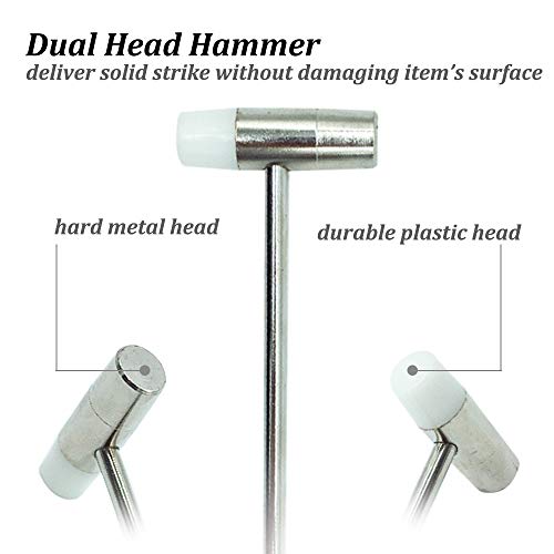 Dual Head Small Hammer, 6-1/3in Length, Smooth Grip, Double face J...