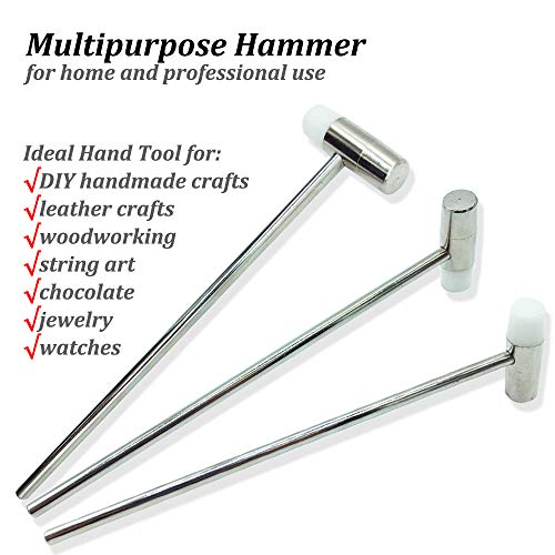 Dual Head Small Hammer, 6-1/3in Length, Smooth Grip, Double face J...
