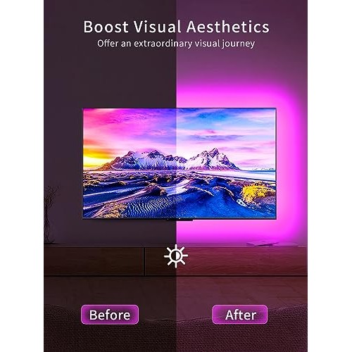KANTUTOE TV LED Lights, 11.5ft LED Lights for 32-55 Inch TV, RGB L...