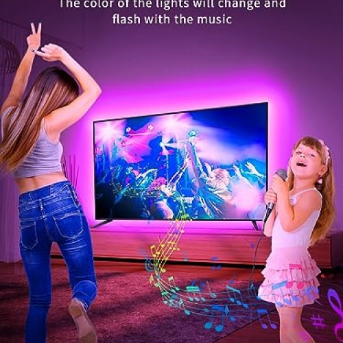 KANTUTOE TV LED Lights, 11.5ft LED Lights for 32-55 Inch TV, RGB L...
