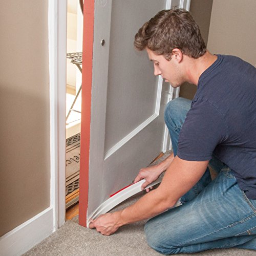 Soundproof Weather Stripping Door Kit – White - 39 Feet Self Adhes...