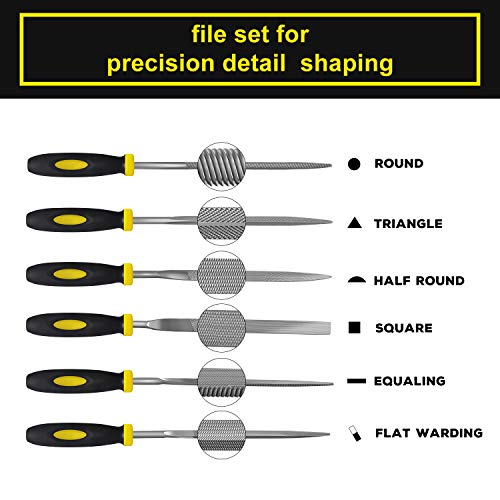 Needle File Set, 6 Pieces Hand Metal Files, Hardened Alloy Strengt...