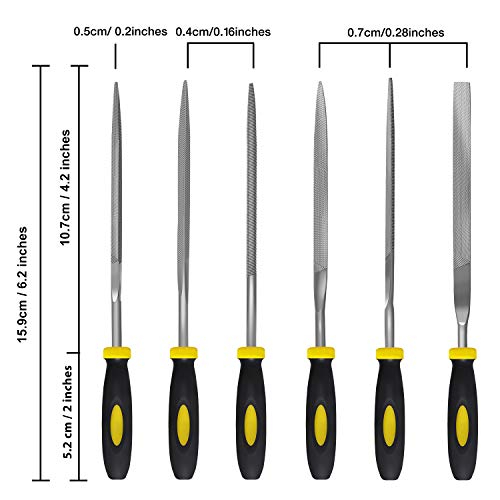 Needle File Set, 6 Pieces Hand Metal Files, Hardened Alloy Strengt...