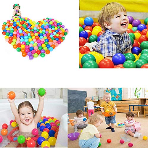 Kaptin 5.5cm 100PCS Soft Plastic Kids Play Ball,Ocean Ball,Colorfu...