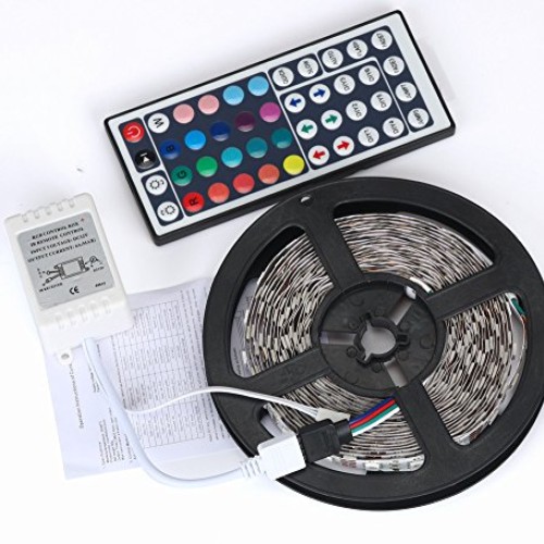 Karamoda 5 M 3528 RGB 60 LED Strip Lights, Changing Color String L...