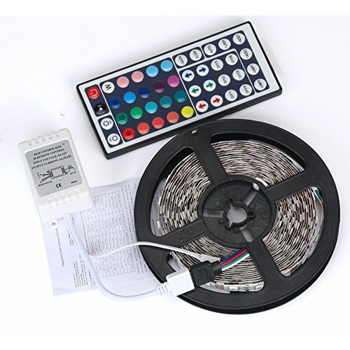 Karamoda 5 M 3528 RGB 60 LED Strip Lights, Changing Color String L...
