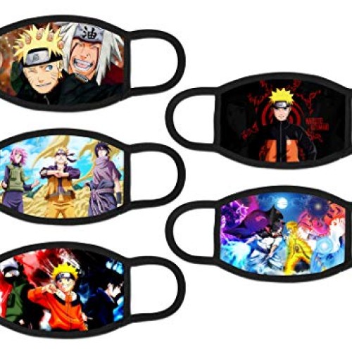 Designer Face Scarf Neck Gaiter 5 PCS Cloth N-aruto Mouth Reusable...