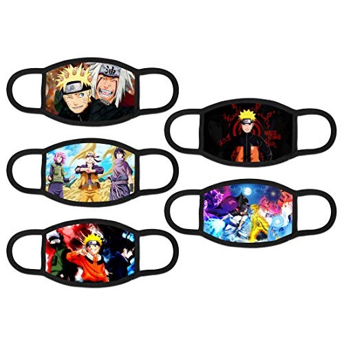 Designer Face Scarf Neck Gaiter 5 PCS Cloth N-aruto Mouth Reusable...