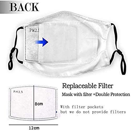 Reusable Baseball Face Balaclavas with Filter Pocket Mask Dust Mou...