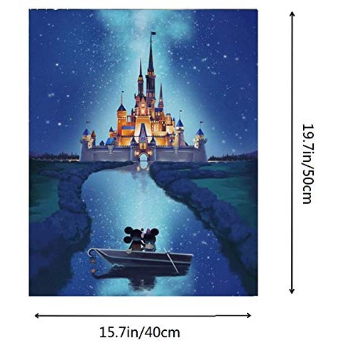 Karyees 16x20In Castle Paint by Numbers Kits Castle DIY Painting b...