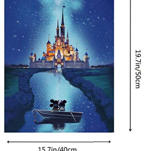 Karyees 16x20In Castle Paint by Numbers Kits Castle DIY Painting b...