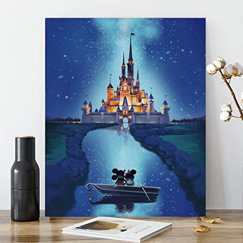 Karyees 16x20In Castle Paint by Numbers Kits Castle DIY Painting b...