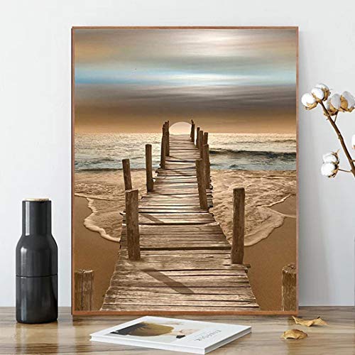 Karyees Beach Sunset Paint by Numbers Kits Beach Sunset DIY Painti...