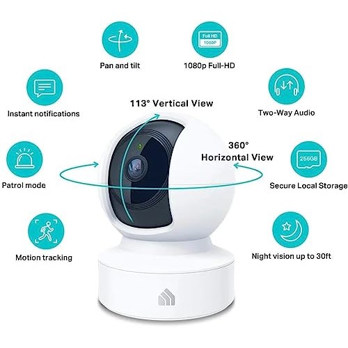 Kasa Indoor Pan/Tilt Smart Security Camera, 1080p HD Dog Camera 2....