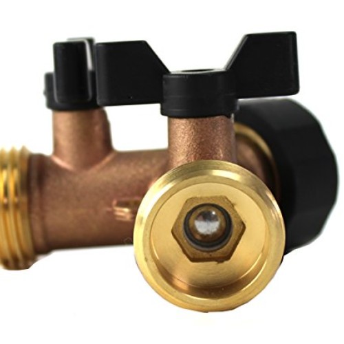 Kasian House Heavy Duty Brass Garden Hose Splitter, Y Valve, 2 Way...