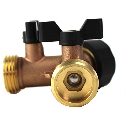 Kasian House Heavy Duty Brass Garden Hose Splitter, Y Valve, 2 Way...