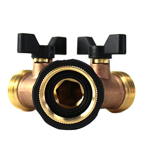 Kasian House Heavy Duty Brass Garden Hose Splitter, Y Valve, 2 Way...