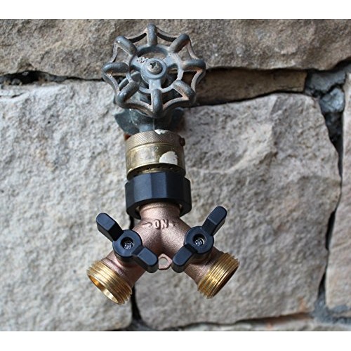 Kasian House Heavy Duty Brass Garden Hose Splitter, Y Valve, 2 Way...