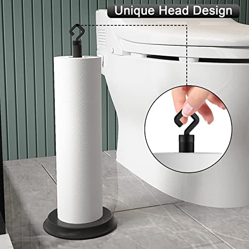 KASUNTO Toilet Paper Holder for Bathroom, Metal Free Standing Toil...