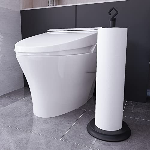 KASUNTO Toilet Paper Holder for Bathroom, Metal Free Standing Toil...