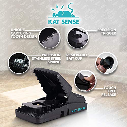 Kat Sense Pest Control Rat Mouse Traps 12 Pack, Humane Rat Trap ...