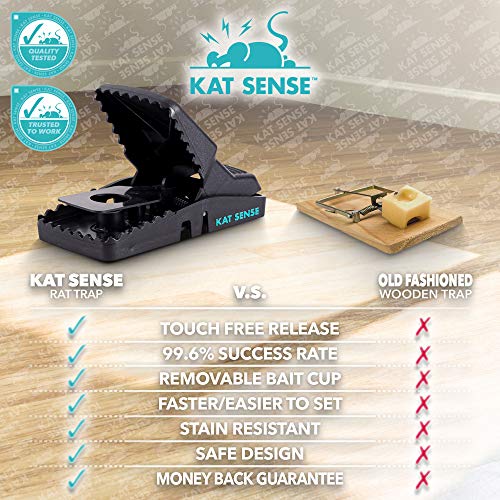 Kat Sense Pest Control Rat Mouse Traps 12 Pack, Humane Rat Trap ...