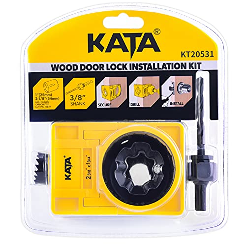 KATA 1-3/8 - 1-3/4 Door Lock Installation Kit for Wooden Doors w...