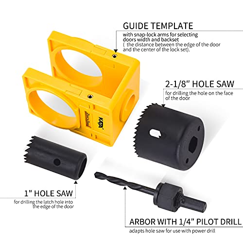 KATA 1-3/8 - 1-3/4 Door Lock Installation Kit for Wooden Doors w...