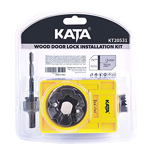 KATA 1-3/8 - 1-3/4 Door Lock Installation Kit for Wooden Doors w...