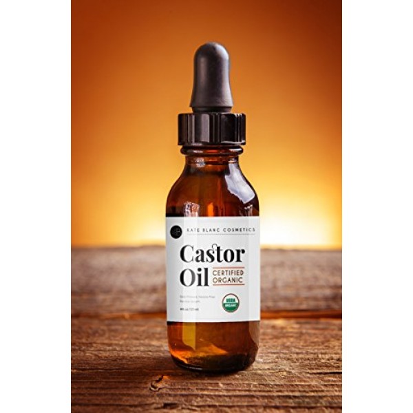 Castor Oil 4oz, USDA Certified Organic, 100% Pure, Cold Pressed,...