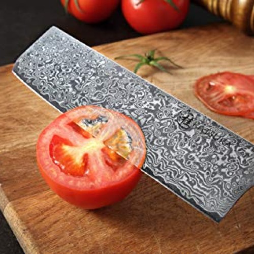 KATSURA Japanese Nakiri Knife – 7 Inch– Premium AUS 10, 67 Layers ...