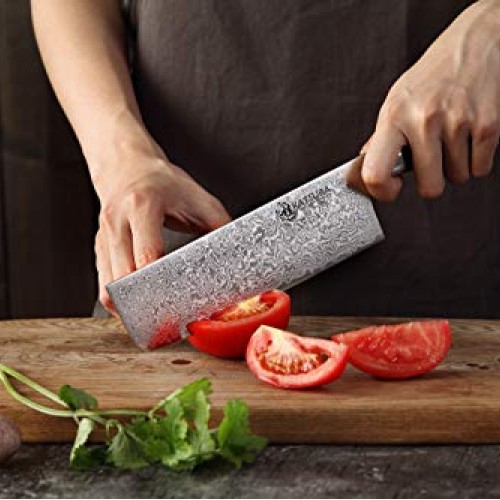 KATSURA Japanese Nakiri Knife – 7 Inch– Premium AUS 10, 67 Layers ...