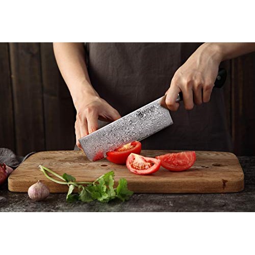 KATSURA Japanese Nakiri Knife – 7 Inch– Premium AUS 10, 67 Layers ...
