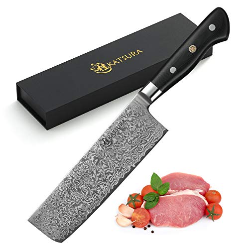 KATSURA Japanese Nakiri Knife – 7 Inch– Premium AUS 10, 67 Layers ...