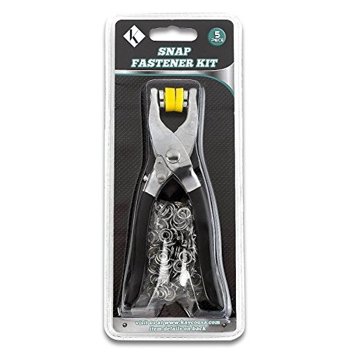 Katzco Snap Fastener Tool - with 108 Pieces for 27 Complete Male a...