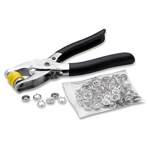 Katzco Snap Fastener Tool - with 108 Pieces for 27 Complete Male a...
