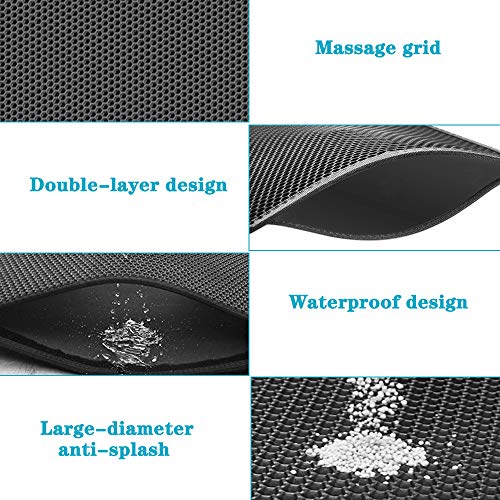 Kaxionage Cat Litter Mat, 15 X 24 Litter Box Mat,Honeycomb Doubl...