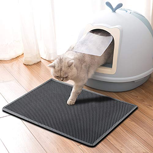 Kaxionage Cat Litter Mat, 15 X 24 Litter Box Mat,Honeycomb Doubl...