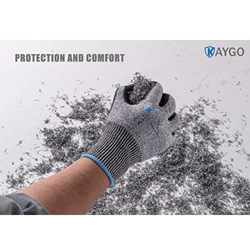 Cut Resistant Work Gloves MicroFoam Nitrile Coated-2 Pairs,KAYGO K...