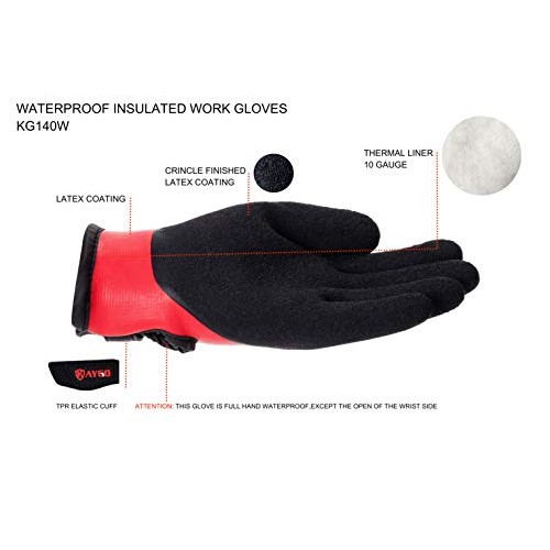 Waterproof Work Gloves Insulated - KG140W, Insulated Work Gloves w...