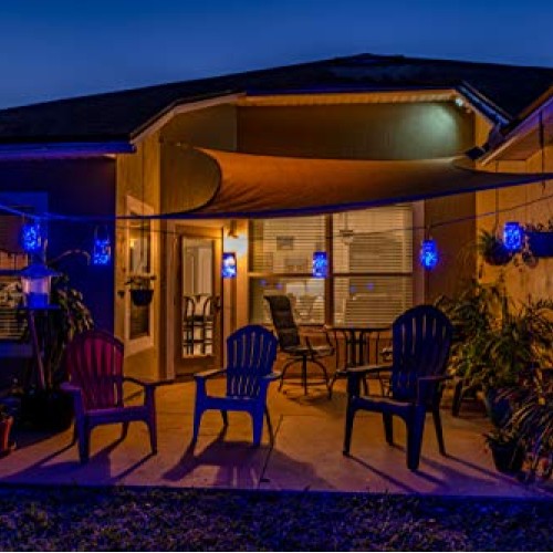 Kazul Blue Solar Mason Jar Lights, 6 Pack 20 LED, Mason Jar Solar ...